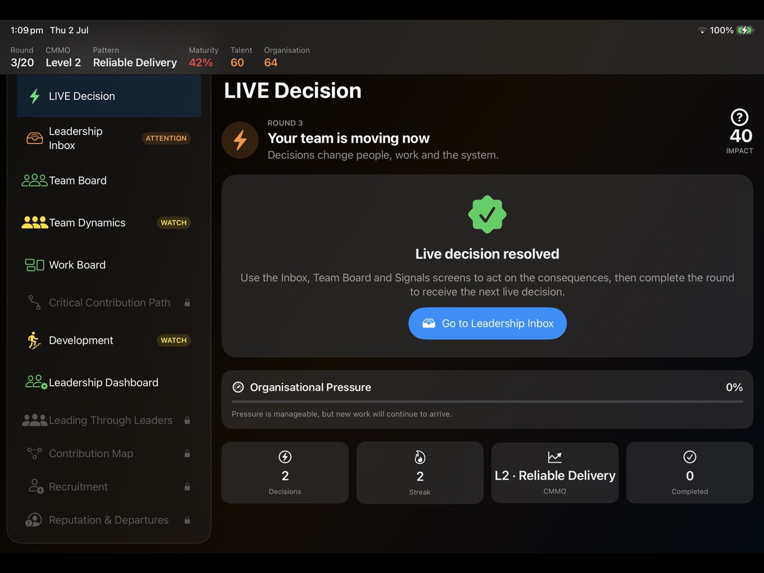 ContributionShift Live live decision screen